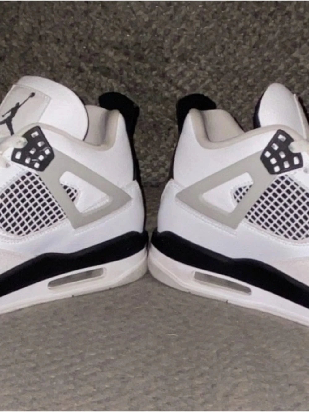 Jordan Men’s White and Black Retro Sneakers